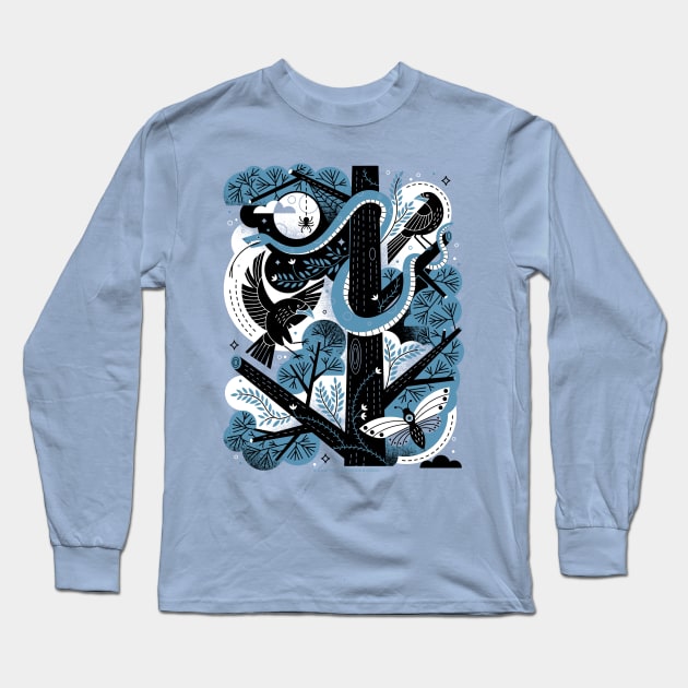 On the Tree Treetop Long Sleeve T-Shirt by Lucie Rice Illustration and Design, LLC